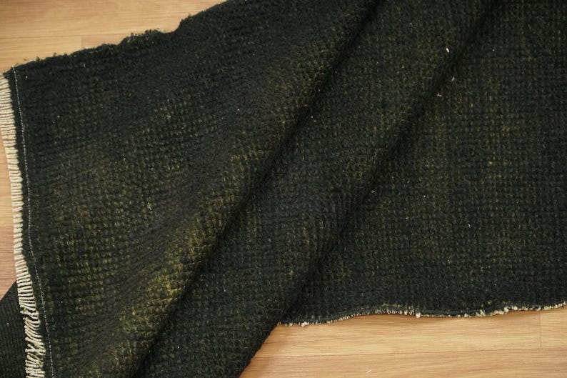Black Kilim Rug, Modern Boho Rug, Cotton Woven Rug, Vintage Kilim Rug, Cozy Indoor Rug, Used Handmade Rug, Porch Rug, 3.1x7.2 Ft, GR 4566