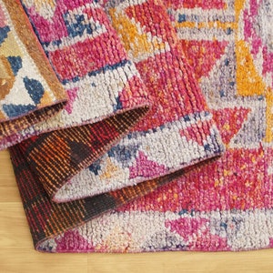 Pink Herki Rug, Turkish Rug, Runner Rug, Hallway Runner, Oushak Rug, Boho Rug, Ikat Rug, Antique Rug, Vintage Rug, 3 x 10.3 feet, GR 3627