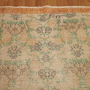 Floral Turkish Rug , Oushak Area Rug , Boho Rug , 3.7 x 6.6 feet , Hand Made Rug , Wool Rug , Living Room Rug , Turkey Rug , GR 912 image 2