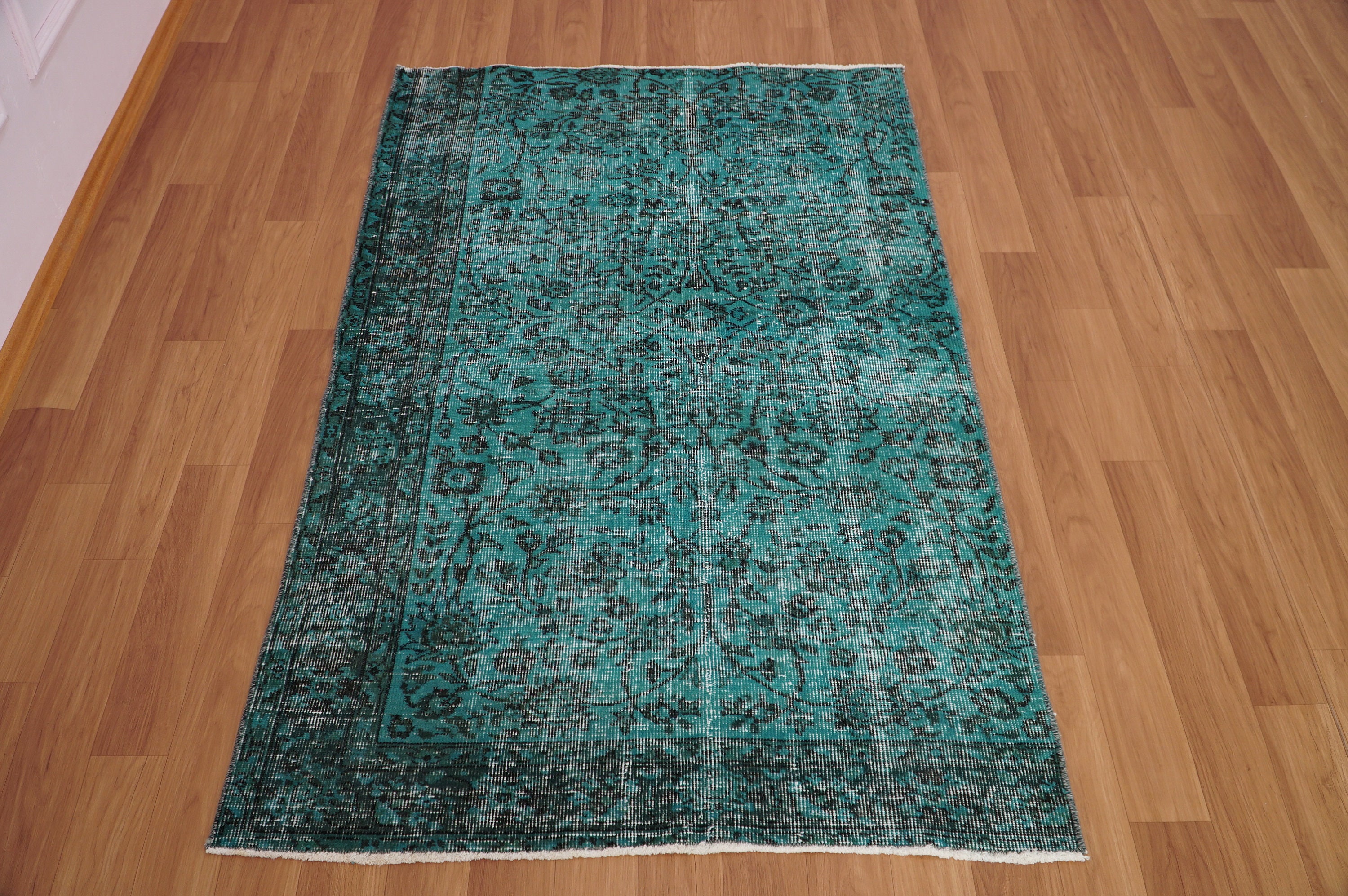 Blue Turkish Rug Oushak Rug Small Area Rug Overdyed Rug Etsy