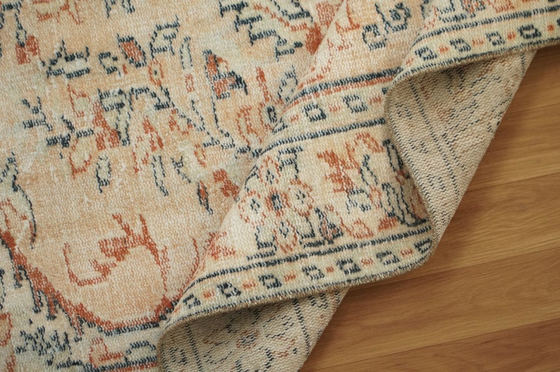 Vintage Kelimteppich, ethnischer Teppich, Boho-Läuferteppich, türkischer Teppich, bunte Teppiche, Küchenteppiche, handgewebter Teppich, Wollteppich, 5,8 x 9,1 Fuß, GR 2192 Bild 1