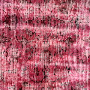 Pink Oushak Rug, Turkish Rug, Vintage Rug, Overdye Rug, Handmade Rug, Wool Rug, 3.5 x 6.2 feet, Boho Rug, Decorative Rug, GR 3090 image 5