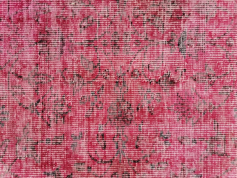 Pink Oushak Rug, Turkish Rug, Vintage Rug, Overdye Rug, Handmade Rug, Wool Rug, 3.5 x 6.2 feet, Boho Rug, Decorative Rug, GR 3090 image 5