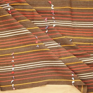 Rugs For Living Room, Handwoven Kilim Rug, Bohemian Rug, Turkish Vintage Rug, Oushak Wool Rug, 6.2 x 8 feet, Lounge Rug, Cozy Rug, GR 376 image 8