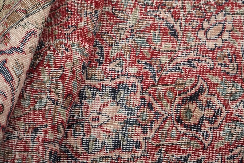 Antiker Türkischer Teppich, Handgeknüpfter Wollteppich, Vintage Teppich, Handgeknüpfter Wollteppich, Wollteppich, Handgeknüpft Bild 2