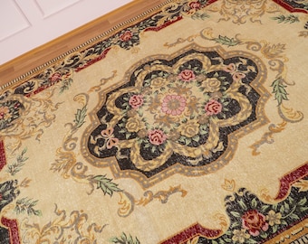 Oushak Rug, Living Room Rug, Vintage Area Rug, Turkish Rug, Antique Rug, 8.6 x 12.3 feet, Boho Chic Rug, Oversize Rug, Wool Rug, GR 1603