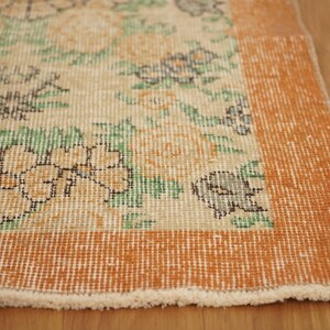Floral Turkish Rug , Oushak Area Rug , Boho Rug , 3.7 x 6.6 feet , Hand Made Rug , Wool Rug , Living Room Rug , Turkey Rug , GR 912 image 8
