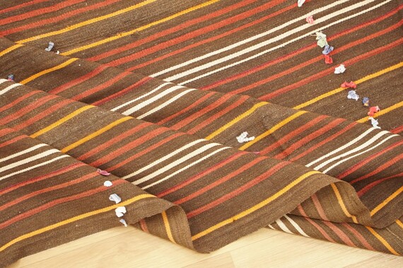 Rugs For Living Room, Handwoven Kilim Rug, Bohemian Rug, Turkish Vintage Rug, Oushak Wool Rug, 6.2 x 8 feet, Lounge Rug, Cozy Rug, GR 376