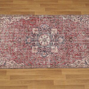 Antiker Türkischer Teppich, Handgeknüpfter Wollteppich, Vintage Teppich, Handgeknüpfter Wollteppich, Wollteppich, Handgeknüpft Bild 3