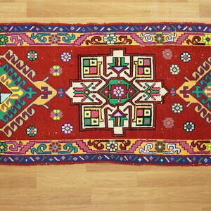Alfombra Oushak vintage, alfombra de textura suave, alfombra gótica, alfombra de pasillo, alfombra de entrada, alfombra de boda, alfombra turca, corredor Herki, 3x11,1 pies, GR 3629 imagen 6