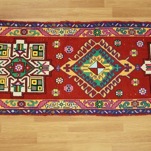 Vintage Oushak Rug, Soft Textured Rug, Gothic Rug, Hallway Rug, Entryway Rug, Wedding Rug, Turkish Rug, Herki Runner, 3x11.1 ft, GR 3629 image 4