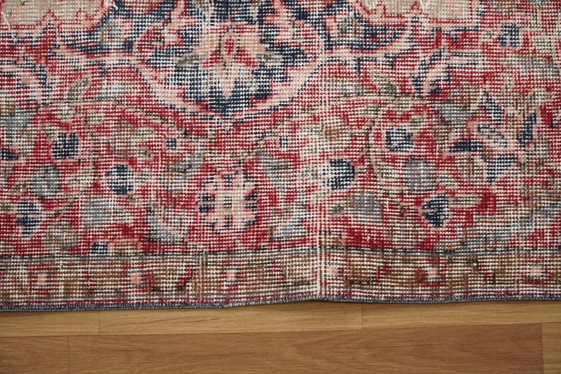Antiker Türkischer Teppich, Handgeknüpfter Wollteppich, Vintage Teppich, Handgeknüpfter Wollteppich, Wollteppich, Handgeknüpft Bild 11
