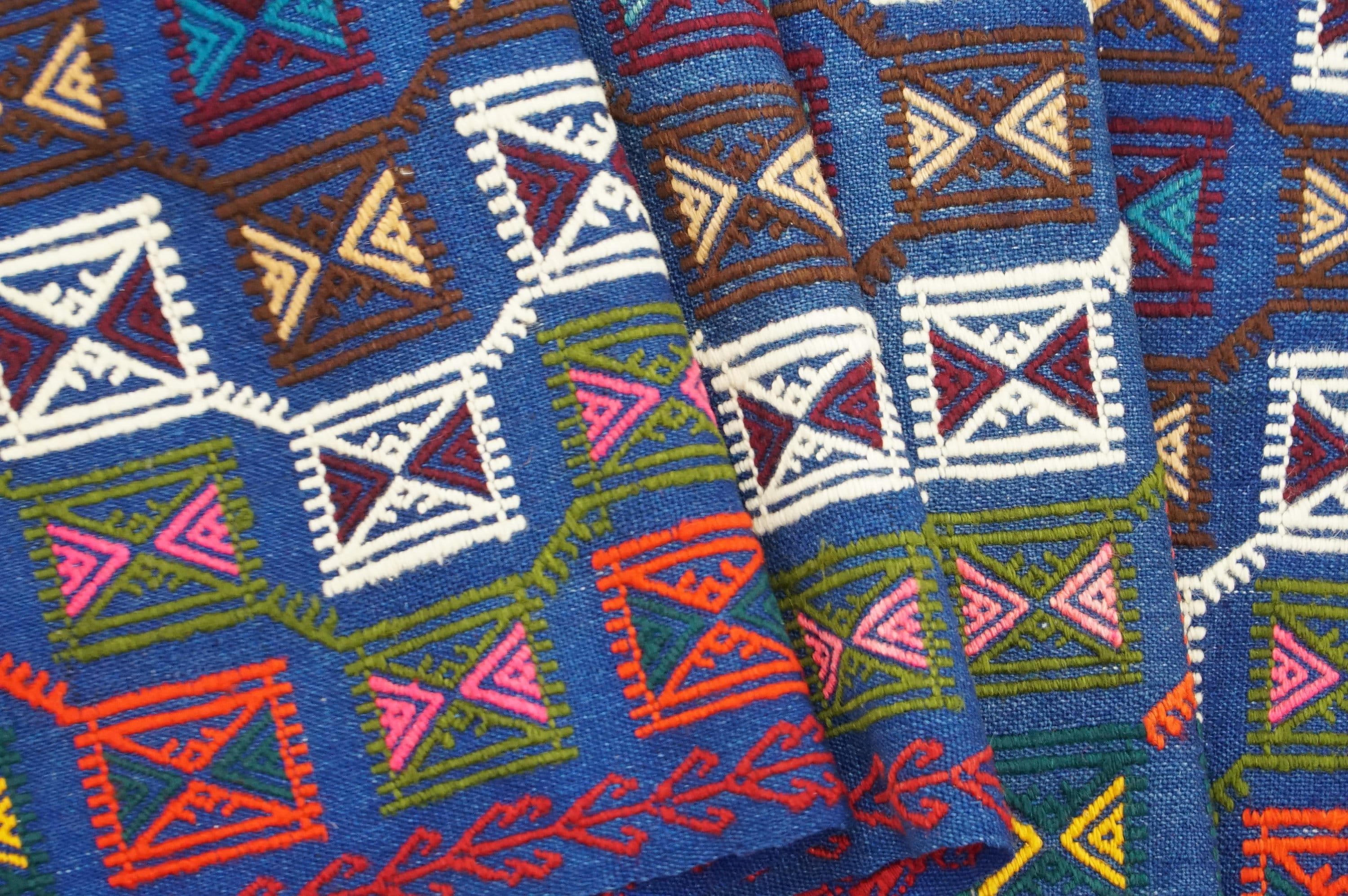 Wall Decor Rug, Blue Kilim Rug, Vintage Area Rug, Turkish Rug, Handmade Rug, Bohemian Rug, 2.6x7.9 feet, Hallway Rug, GR 2128