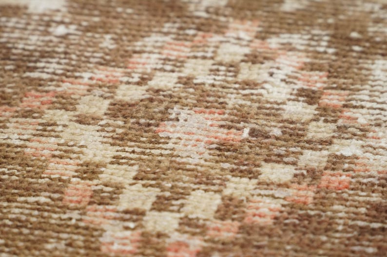 Chocolate Brown Rug, Quality Oushak Area Rug, Aztec Design Rug, Runner Rug, Vintage Rug, Bathroom Floor Rug, 3.2 x 8.5 feet, GR 1235 image 4