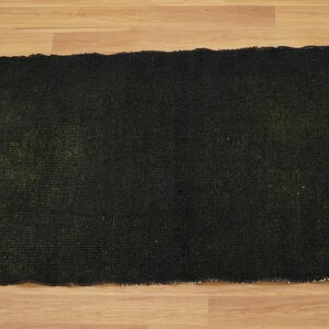 Black Kilim Rug, Modern Boho Rug, Cotton Woven Rug, Vintage Kilim Rug, Cozy Indoor Rug, Used Handmade Rug, Porch Rug, 3.1x7.2 Ft, GR 4566