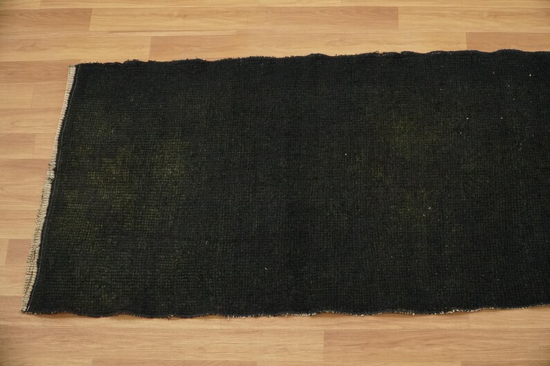 Black Kilim Rug, Modern Boho Rug, Cotton Woven Rug, Vintage Kilim Rug, Cozy Indoor Rug, Used Handmade Rug, Porch Rug, 3.1x7.2 Ft, GR 4566