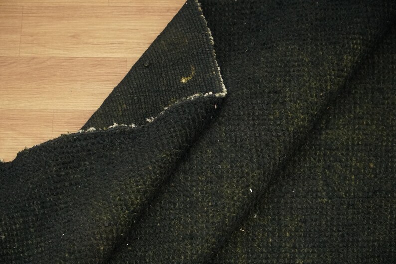 Black Kilim Rug, Modern Boho Rug, Cotton Woven Rug, Vintage Kilim Rug, Cozy Indoor Rug, Used Handmade Rug, Porch Rug, 3.1x7.2 Ft, GR 4566