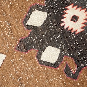 Alfombra para peldaños de escalera, alfombra marrón, alfombra retro, alfombra de estilo rústico, alfombra de cocina, alfombra anudada a mano, alfombra turca vintage, 3,7 x 11,4 pies, alfombra suave, GR 1024 imagen 10
