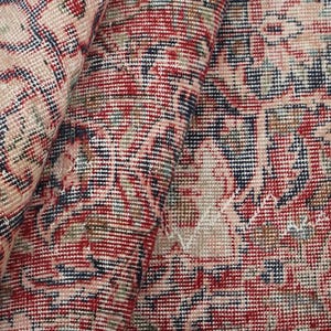 Antiker Türkischer Teppich, Handgeknüpfter Wollteppich, Vintage Teppich, Handgeknüpfter Wollteppich, Wollteppich, Handgeknüpft Bild 13