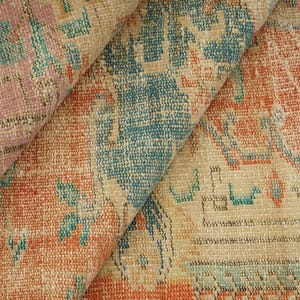 Vintage Oushak Rug, Pastel Color Rug, Fabulous Rug, Turkish Rug, Organic Wool Rug, Antre Rug, Hand Knotted Rug, Boho Rug, 4.6x7.2 Ft, GR4115