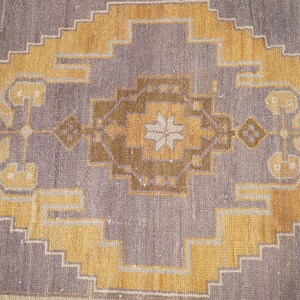 bohemian area rug, hand knotted rug, vintage rug, turkish rug, oushak rug, antique rug, muted color rug, living room rug, 3.3 x 5.1, GR 469 image 11