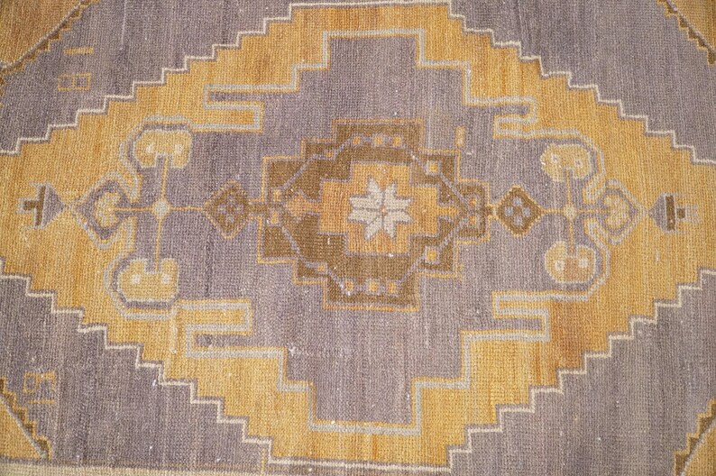 bohemian area rug, hand knotted rug, vintage rug, turkish rug, oushak rug, antique rug, muted color rug, living room rug, 3.3 x 5.1, GR 469 image 11