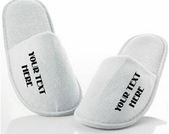 custom spa slippers