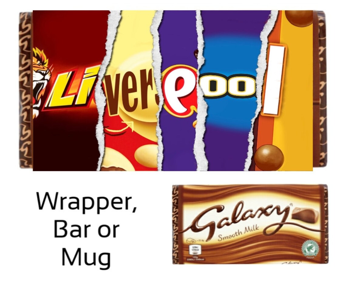 Liverpool chocolate liverpool wrapper. liverpool mug. Etsy