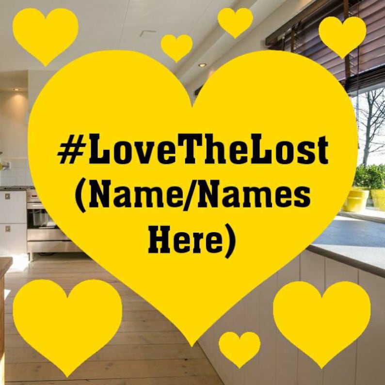 Love the lost memorial rememberance custom name window stickers