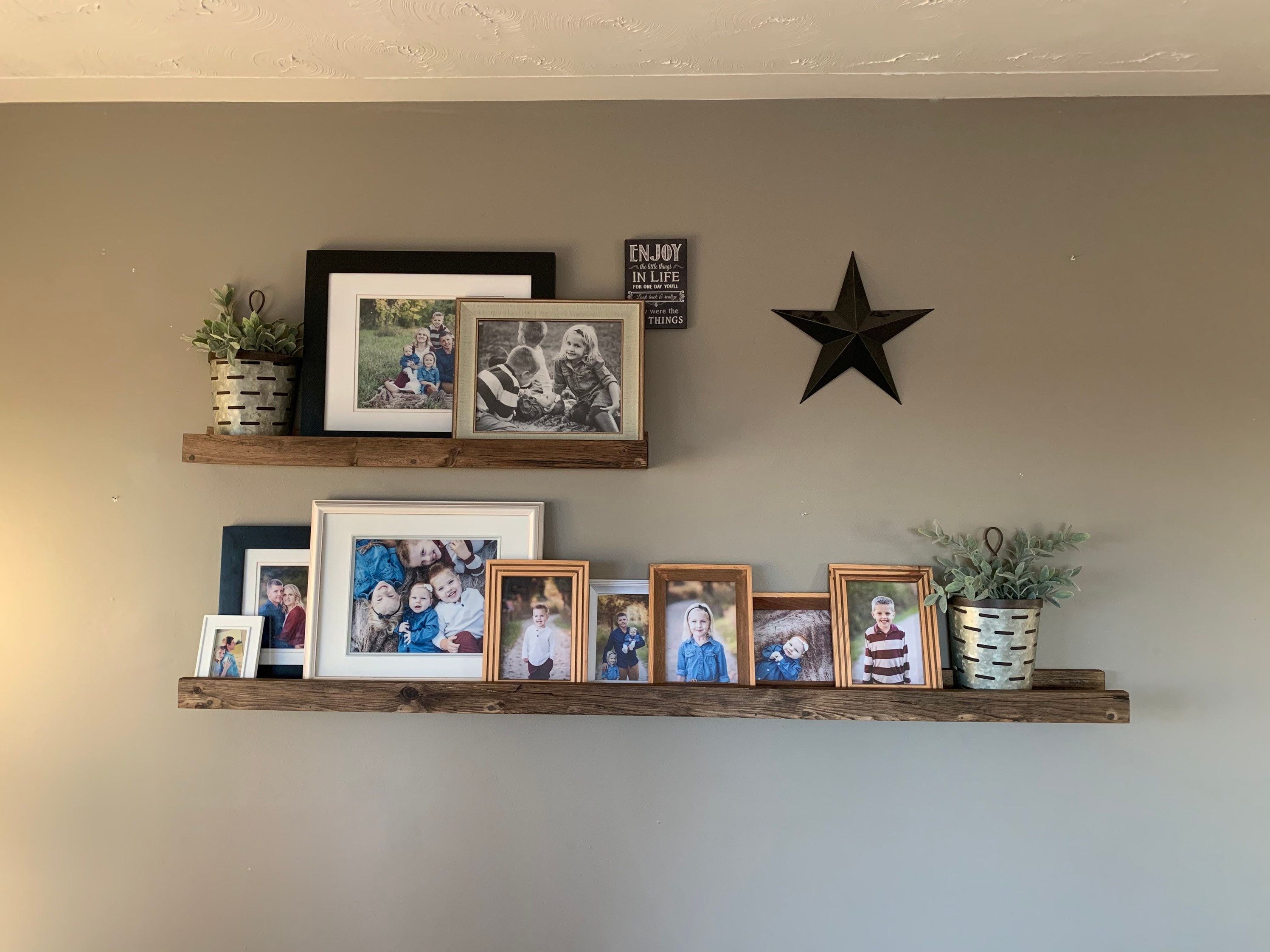 Floating Picture Frame Ledge Shelf Etsy