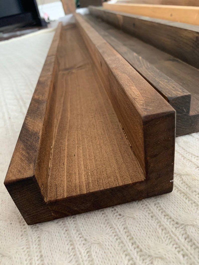 Floating Picture Frame Ledge Shelf Etsy