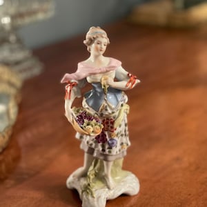 Stunning 1880s Sitzendorf Figurine, mark of Voigt Brothers, Dresden, Germany
