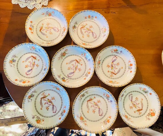 Antique Limoges France Bird of Paradise Fruit Bowl: Elite Works