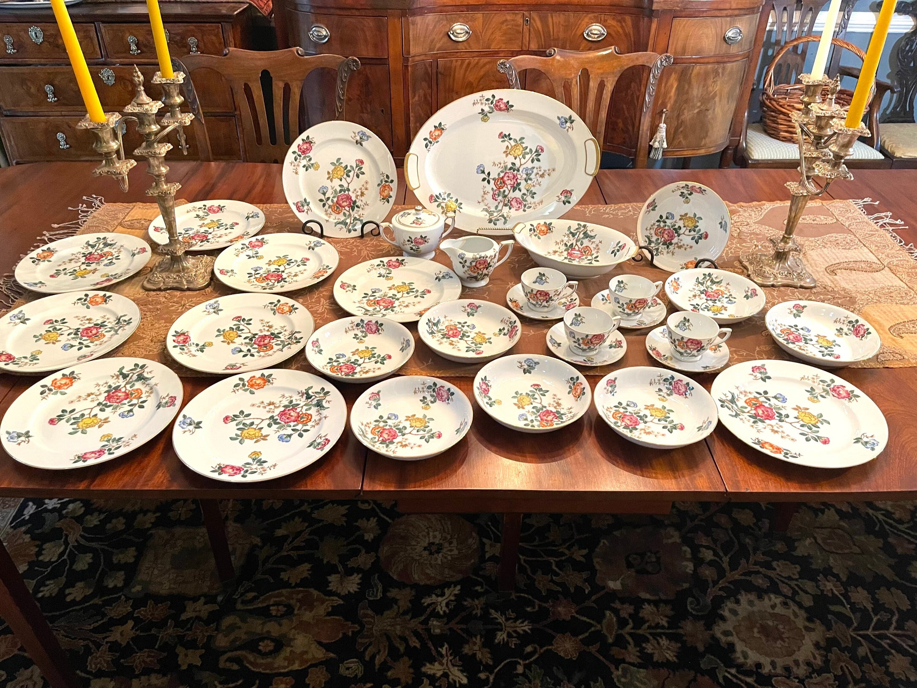 1940s Mikado China Dinner Service Set Mandalay Pattern Made Etsy
