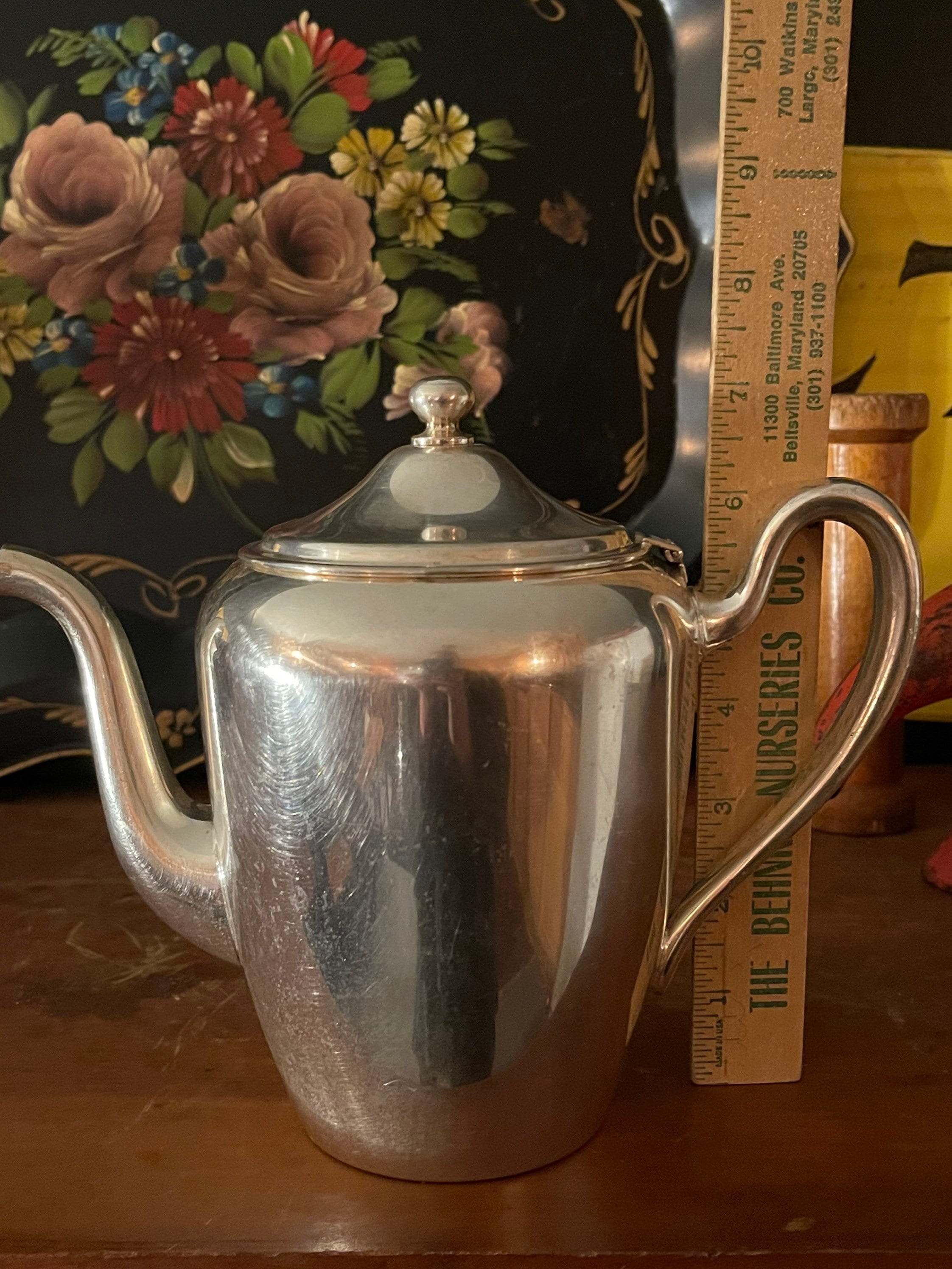 Antique Silver Coffee Carafe Circa 1900 Coffee Pot Tea Pot Etsy