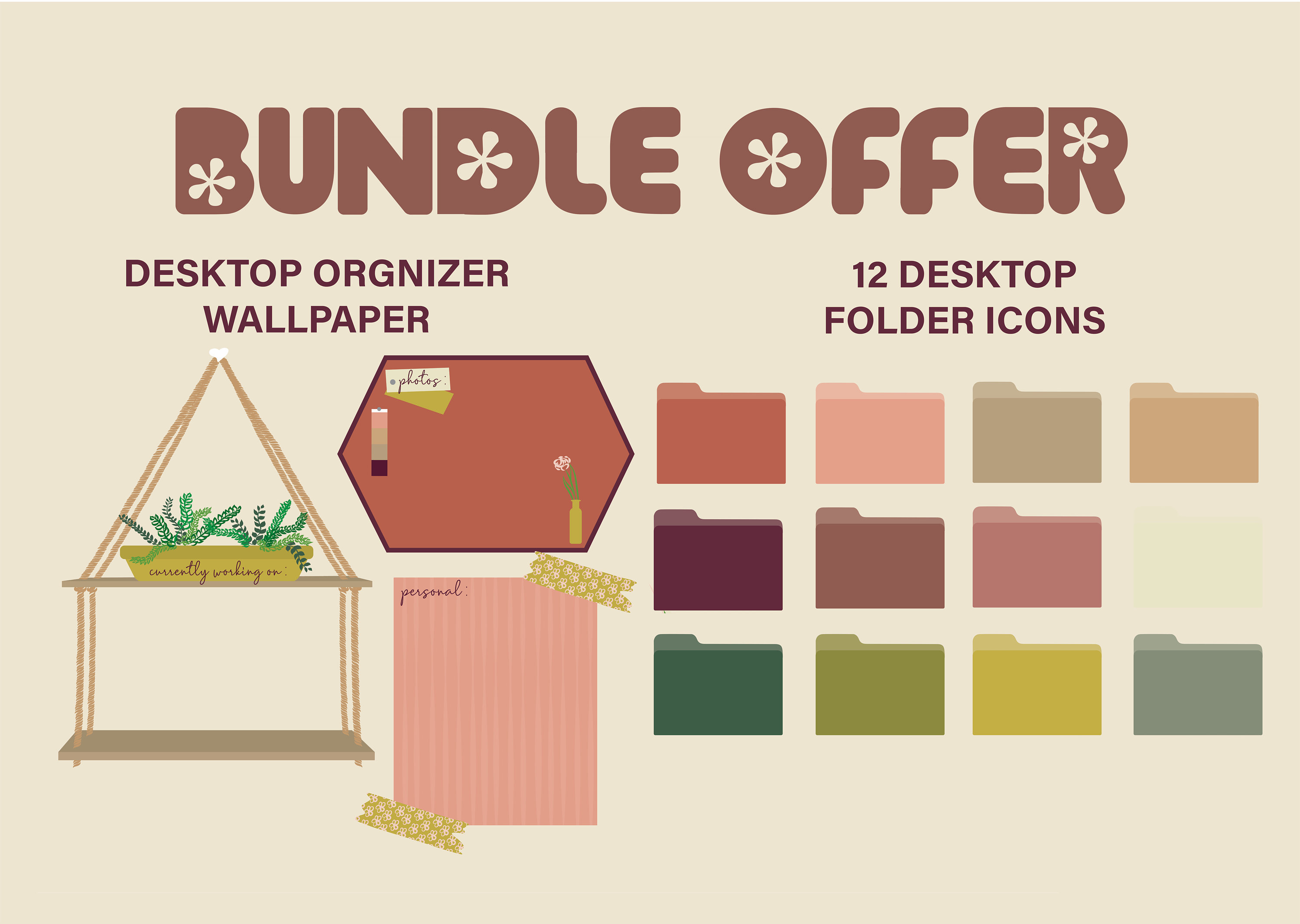 Productivity Desktop Organizer Wallpaper Bundle Folder - Etsy Productivity Desktop Organizer Wallpaper Bundle Folder - Etsy