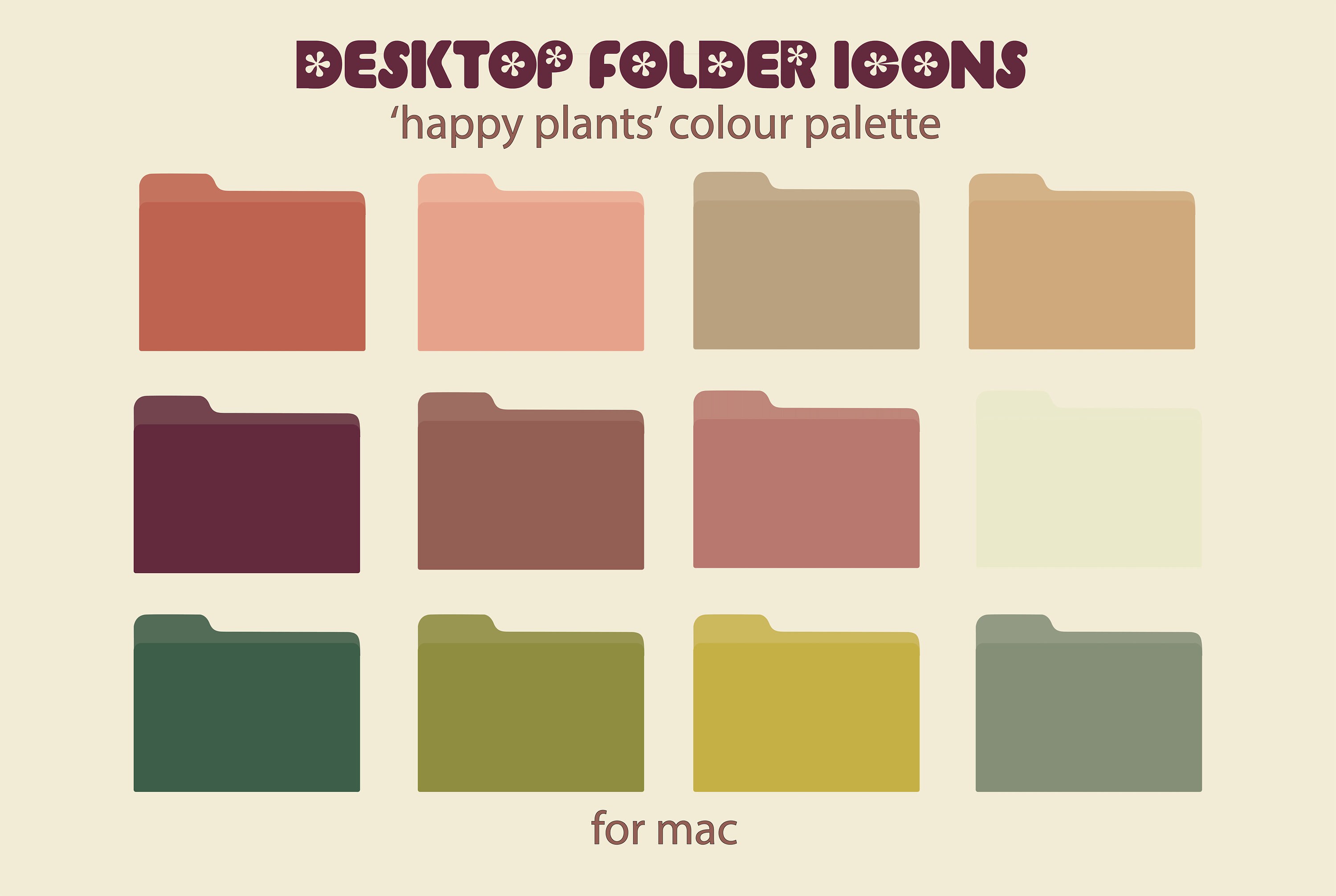 Folder Icons for Mac , MacBook Desktop Organizer Wallpaper Folder Icons