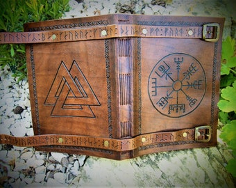 A5 Reisetagebuch, Wikingertagebuch, Helm of Awe Tagebuch, Wikinger Kompass Tagebuch, Ægishjálmr, Vegvisir Tagebuch