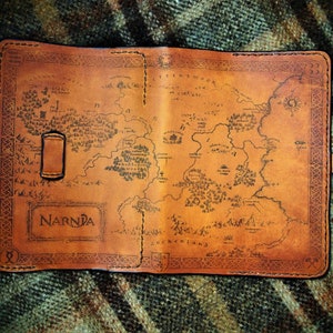 Narnia map cover, leather Narnia cover, kindle leather case, Narnia map, kobo forma narnia cover, Kindle Paperwhite 5 case, kindle 11 cover