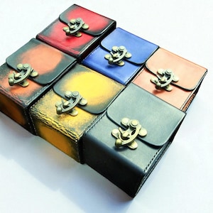 MtG deck box made with leather - 100 double sleeved cards commnder image 1