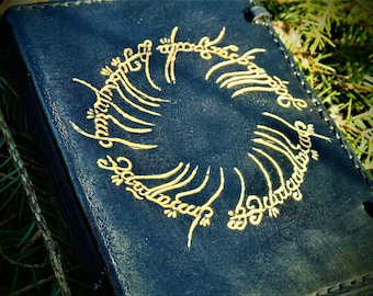 Ring of Power, One Ring journal, lotr leather journal, Elvish notebook