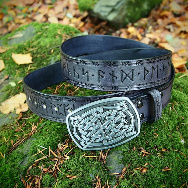 dwarf belt, leather dwarf belt, thorin belt, rune belt, viking belt, dwarven costume