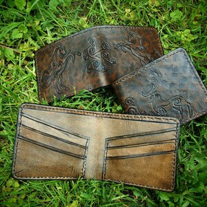 Celtic Animal Wallet Viking Wallet Celtic Wallet Pictish - Etsy