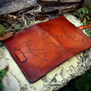 carte du monde, étui en cuir, couverture des continents, carte en cuir, carte vintage, cuir vintage, couverture kindle, couverture Kindle 11