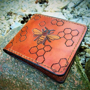 cartera de apicultor, cartera de abeja, cartera de panal, cartera de abeja, cuero de abeja