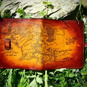 Middle Earth kaart cover, lederen LOTR cover, Kindle case, Middle Earth kaart, Kindle Paperwhite 5 cover, oase case, Kindle Paperwhite 6 cover