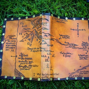 Thorins Karte, Karte von Erebor, Thrórs Karte, Thorin LOTR-Tagebuch, Hobbit-Tagebuch, A5-Tagebuch, Leder-Tagebuch