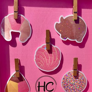 Holographic Pan Dulce Stickers Concha Stickers  Mexican Bread Stickers