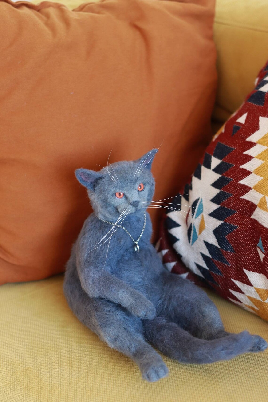 Felt British Shorthair Cat Handmade Toy Sculpture Soft Animal Etsy