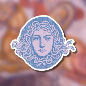 Medusa Sticker // goddess, mythology, spiritual// Vinyl Sticker, Car Decal, Bumper Sticker, Sticker For Water Bottles, Window Sticker
